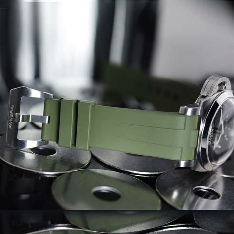 green panerai rubber strap